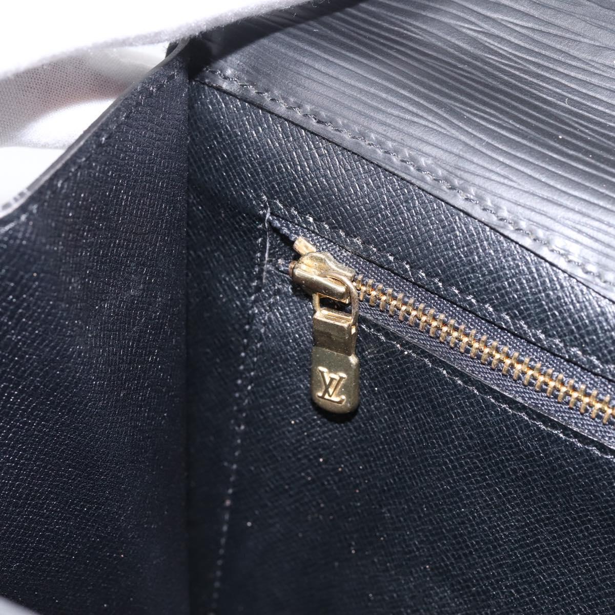 LOUIS VUITTON Epi Montaigne 27 Clutch Bag Black M52652 LV Auth ep15746
