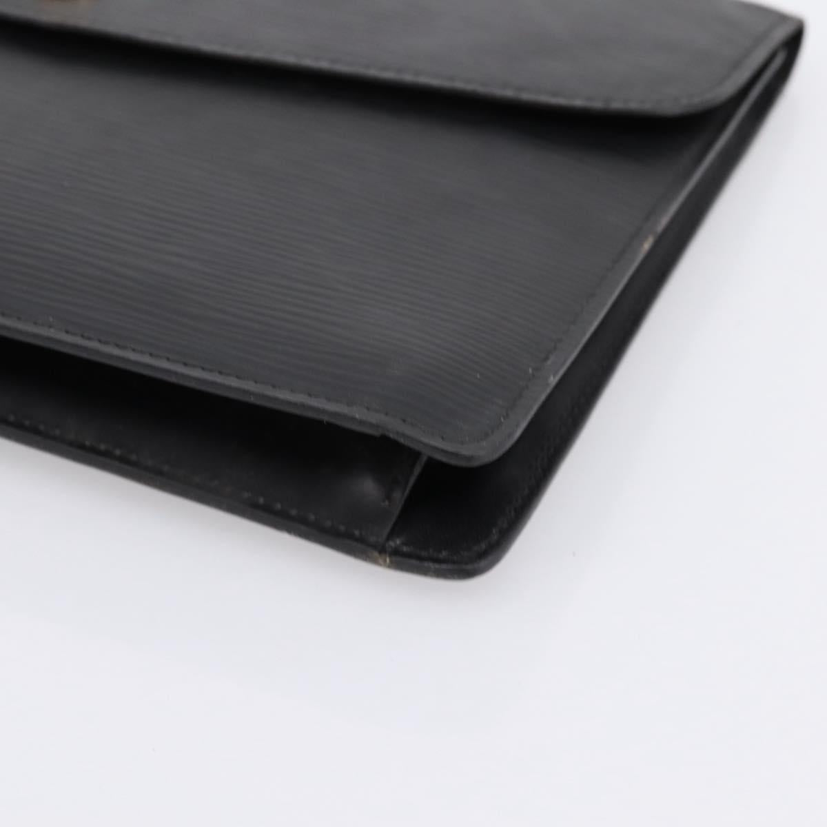 LOUIS VUITTON Epi Montaigne 27 Clutch Bag Black M52652 LV Auth ep15746