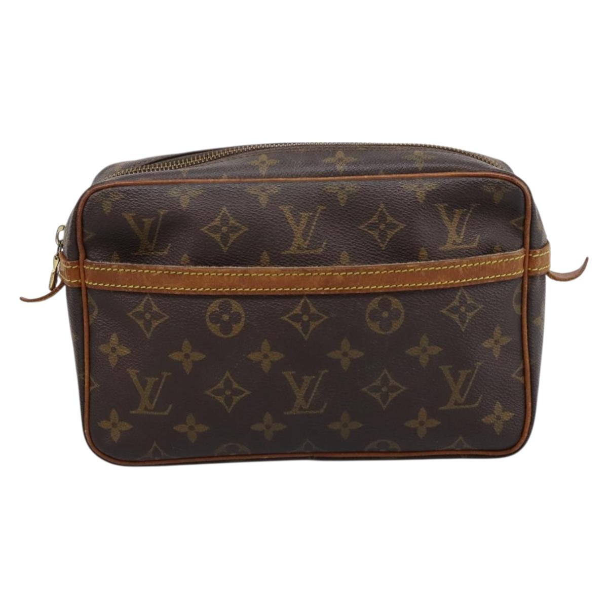 LOUIS VUITTON Monogram Compiegne 23 Clutch Bag M51847 LV Auth ep15748