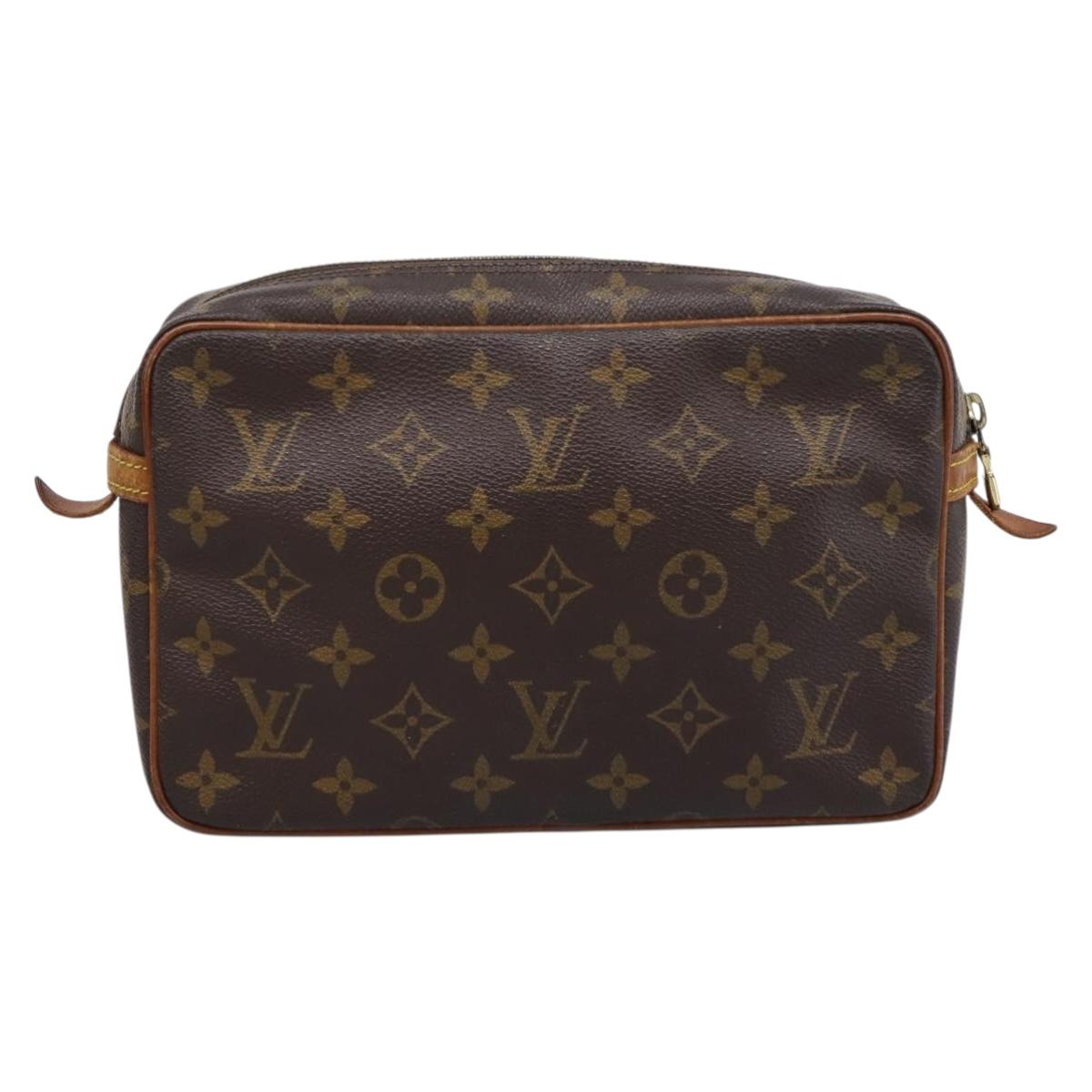 LOUIS VUITTON Monogram Compiegne 23 Clutch Bag M51847 LV Auth ep15748