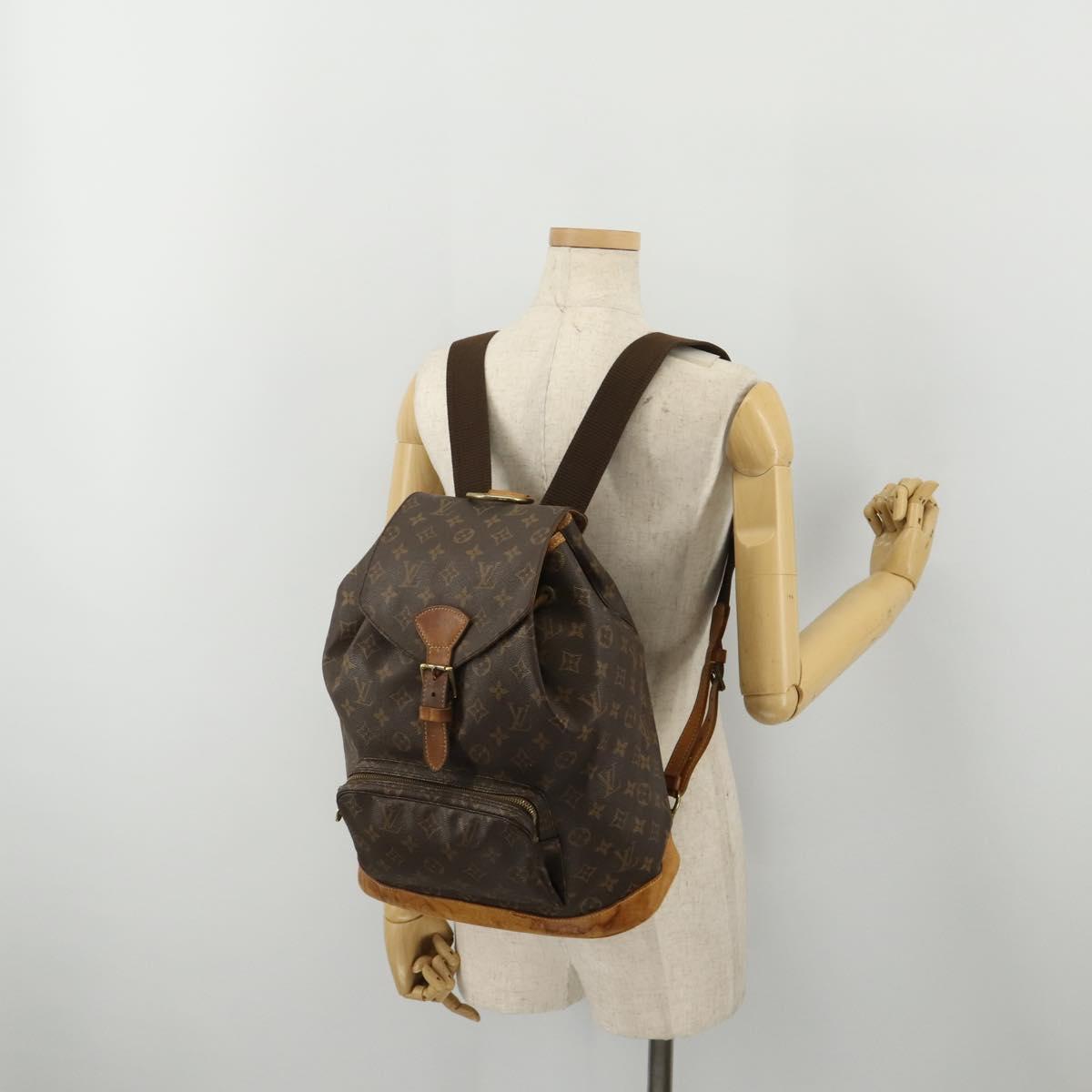 LOUIS VUITTON Monogram Montsouris GM Backpack M51135 LV Auth ep15758
