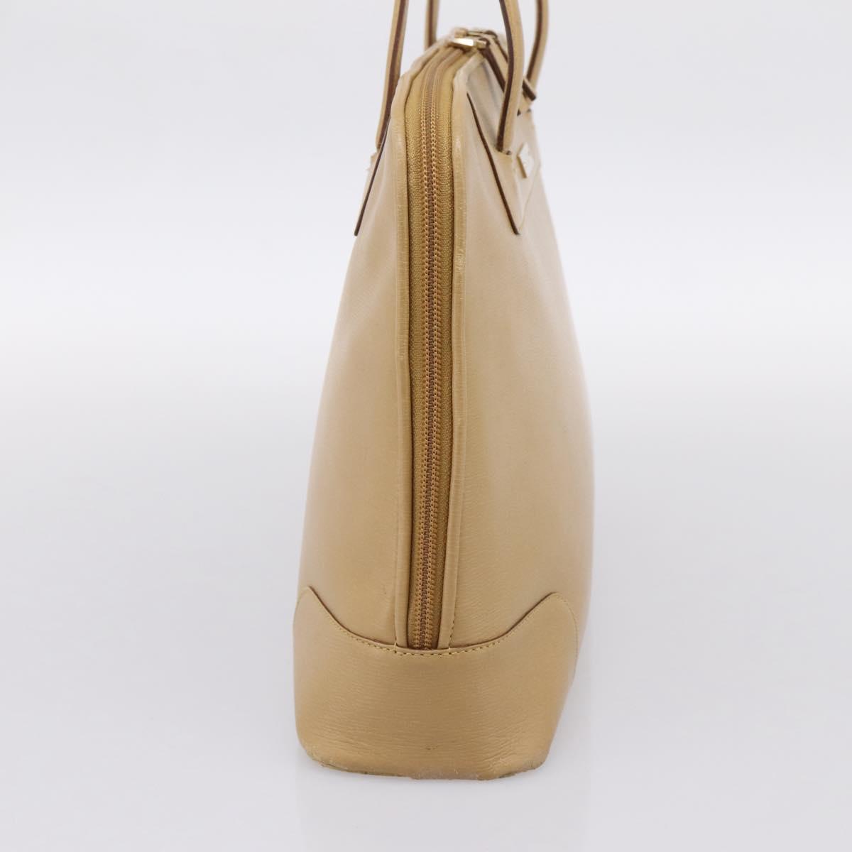 GUCCI Tote Bag Leather Beige Gold Tone 002 1122 2684 Auth ep15761