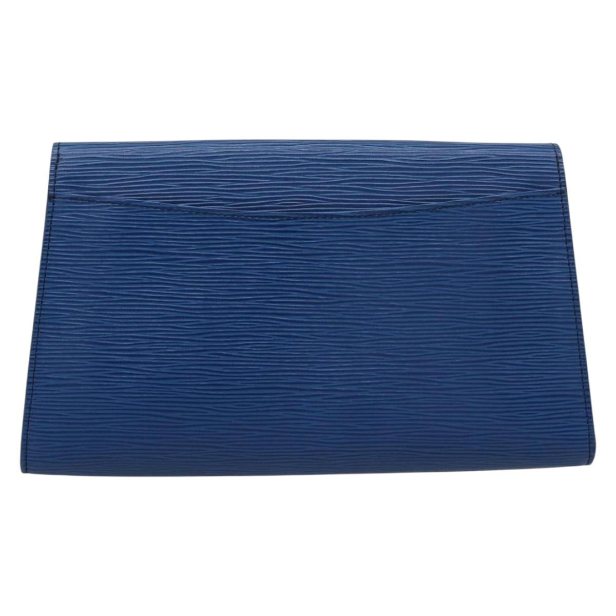 LOUIS VUITTON Epi Art Deco Clutch Bag Blue M52635 LV Auth ep15765A