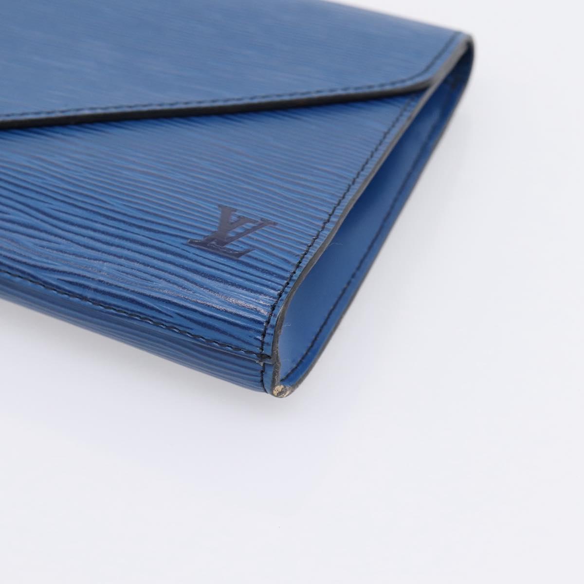 LOUIS VUITTON Epi Art Deco Clutch Bag Blue M52635 LV Auth ep15765A