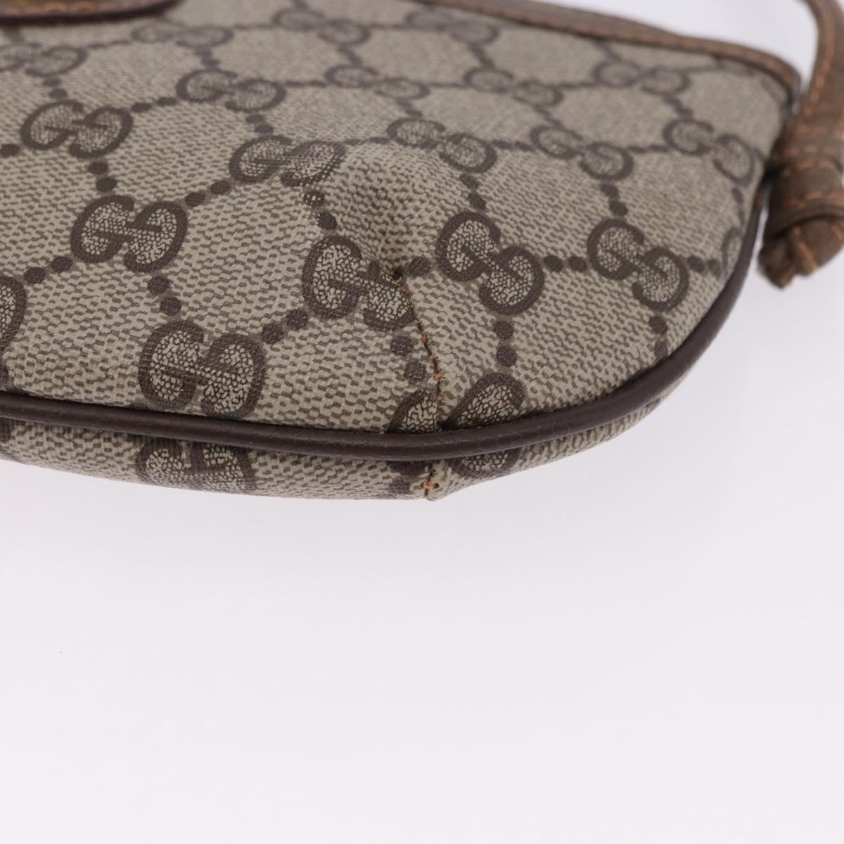 GUCCI GG Supreme Shoulder Bag PVC Leather Beige 378 001 4643 Auth ep15769