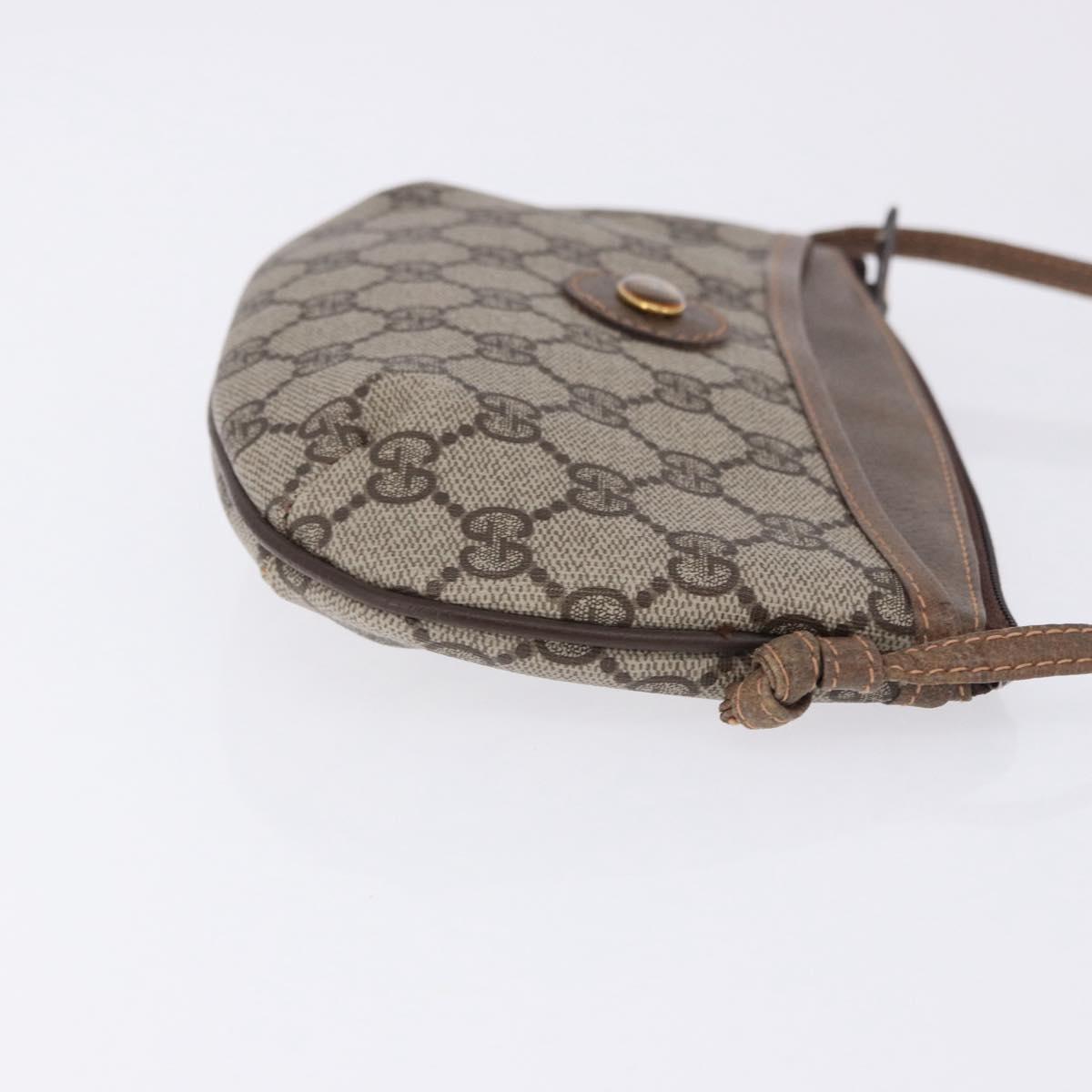 GUCCI GG Supreme Shoulder Bag PVC Leather Beige 378 001 4643 Auth ep15769