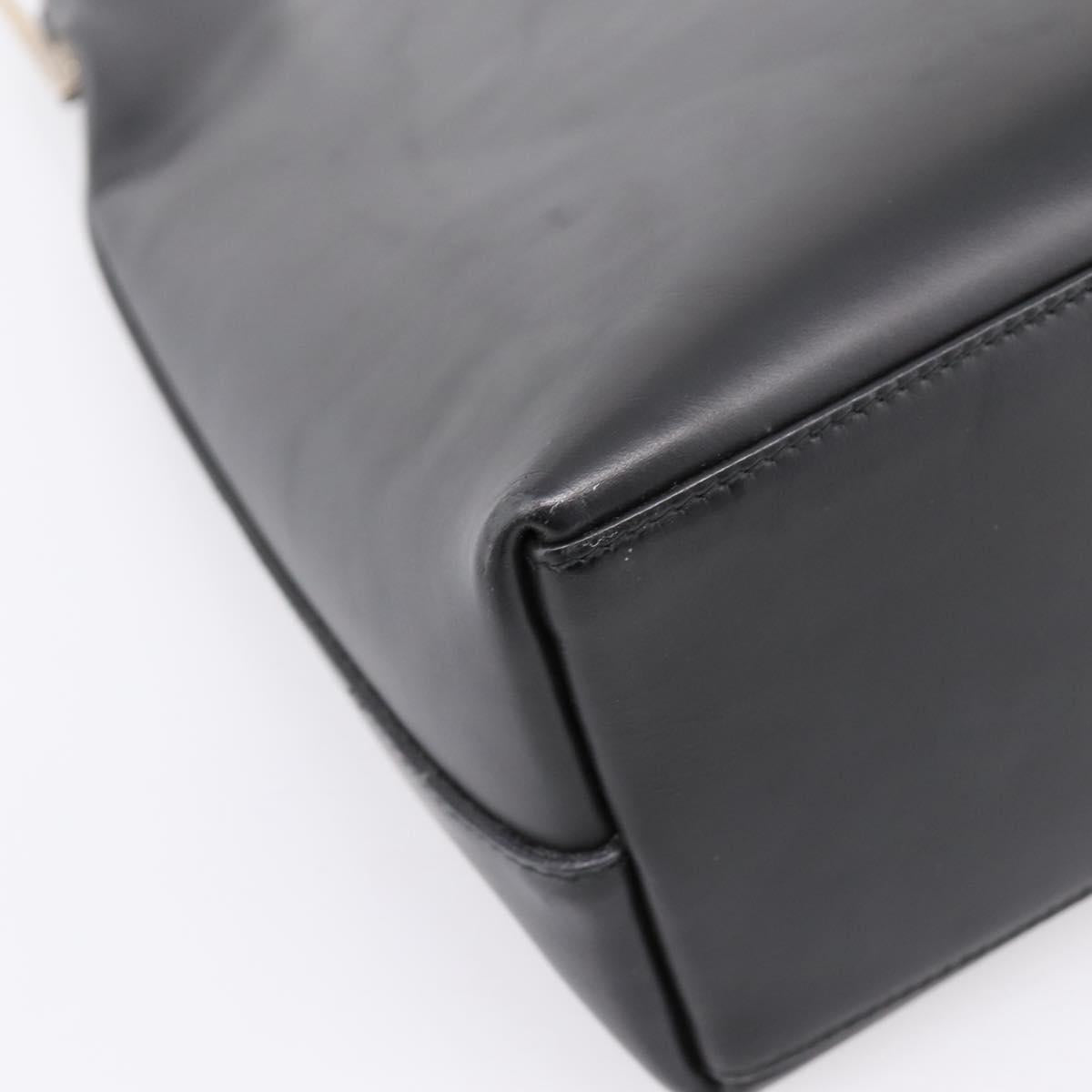 GUCCI Shoulder Bag Leather Black Silver 001 2123 1943 Auth ep15774