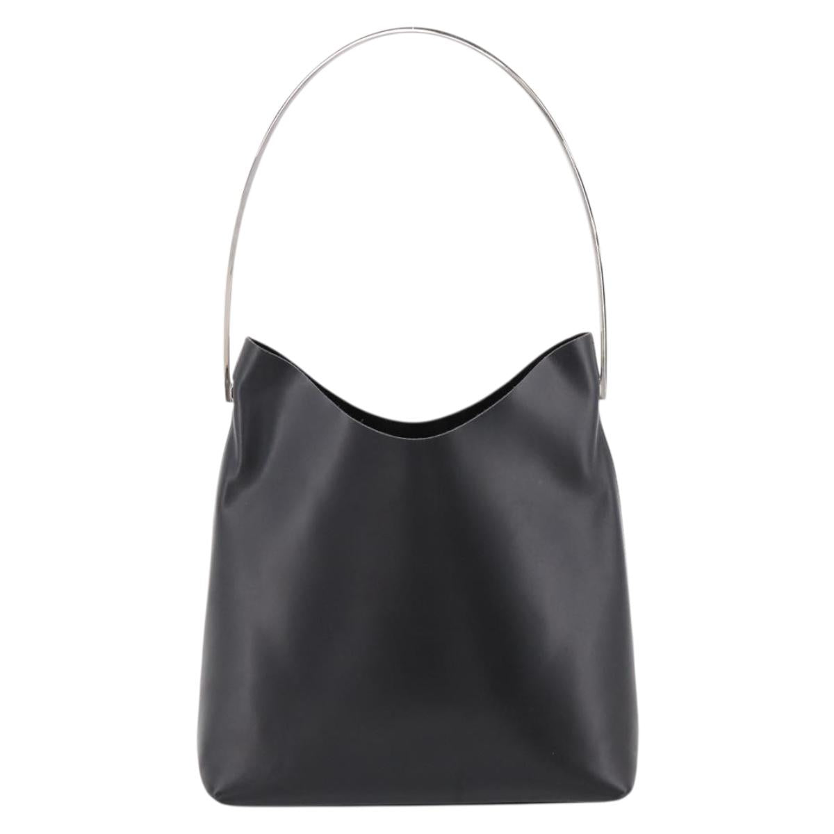 GUCCI Shoulder Bag Leather Black Silver 001 2123 1943 Auth ep15774