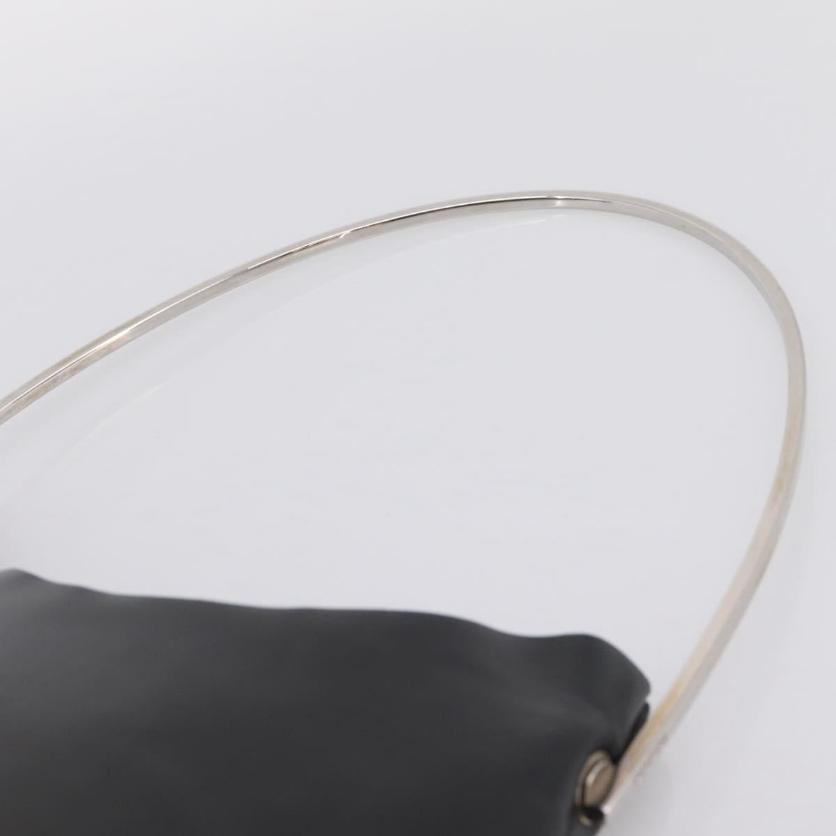 GUCCI Shoulder Bag Leather Black Silver 001 2123 1943 Auth ep15774