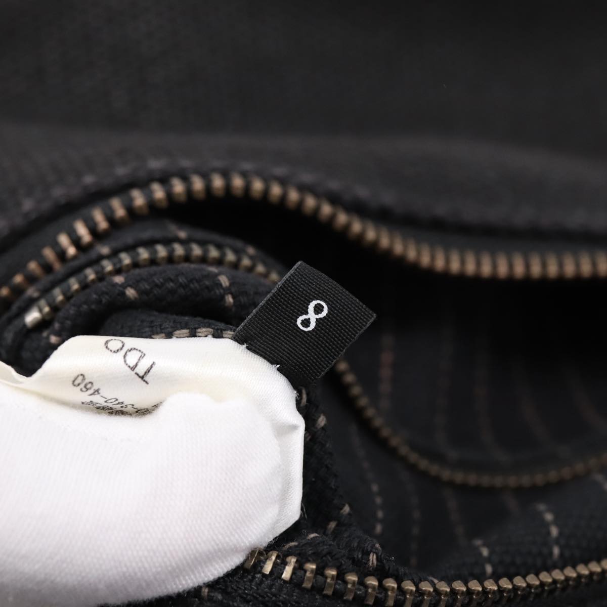 BURBERRY Hand Bag Canvas Black Silver Auth ep15781