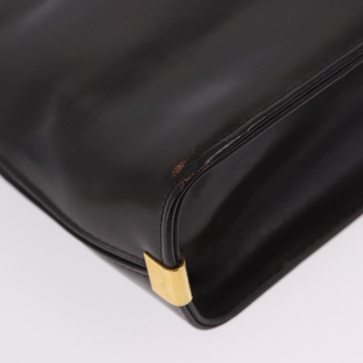 Christian Dior Hand Bag Leather 2way Brown Gold Tone Auth ep15792A