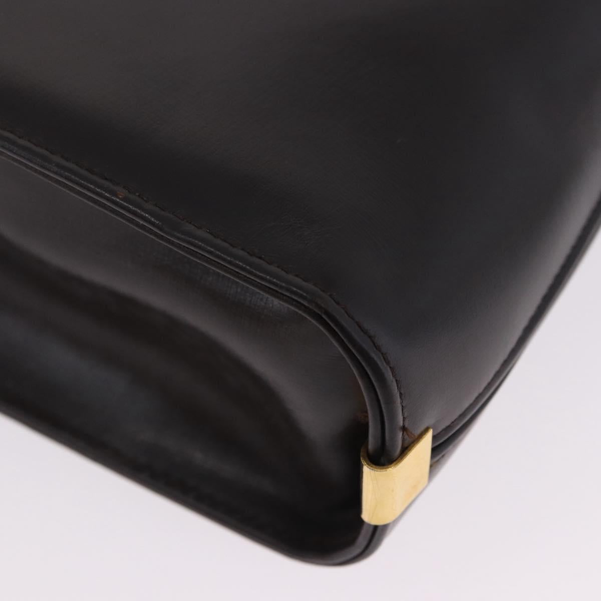 Christian Dior Hand Bag Leather 2way Brown Gold Tone Auth ep15792A