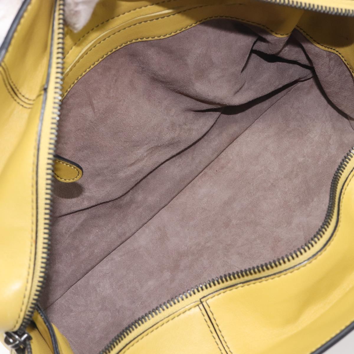 BOTTEGA VENETA INTRECCIATO Hand Bag Leather Yellow Auth ep15794V