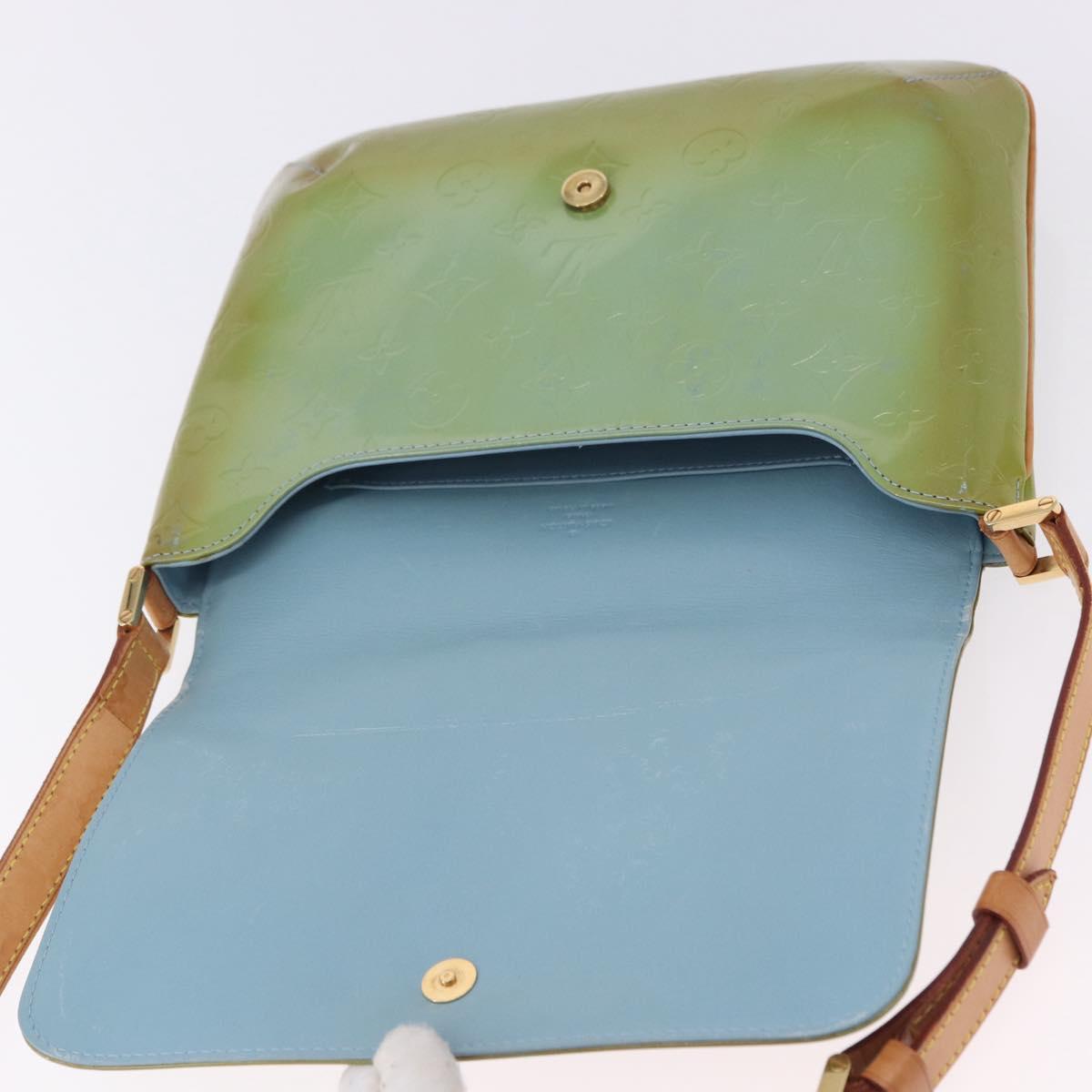 LOUIS VUITTON Monogram Vernis Thompson Street Bag Baby Blue M91009 Auth ep15797