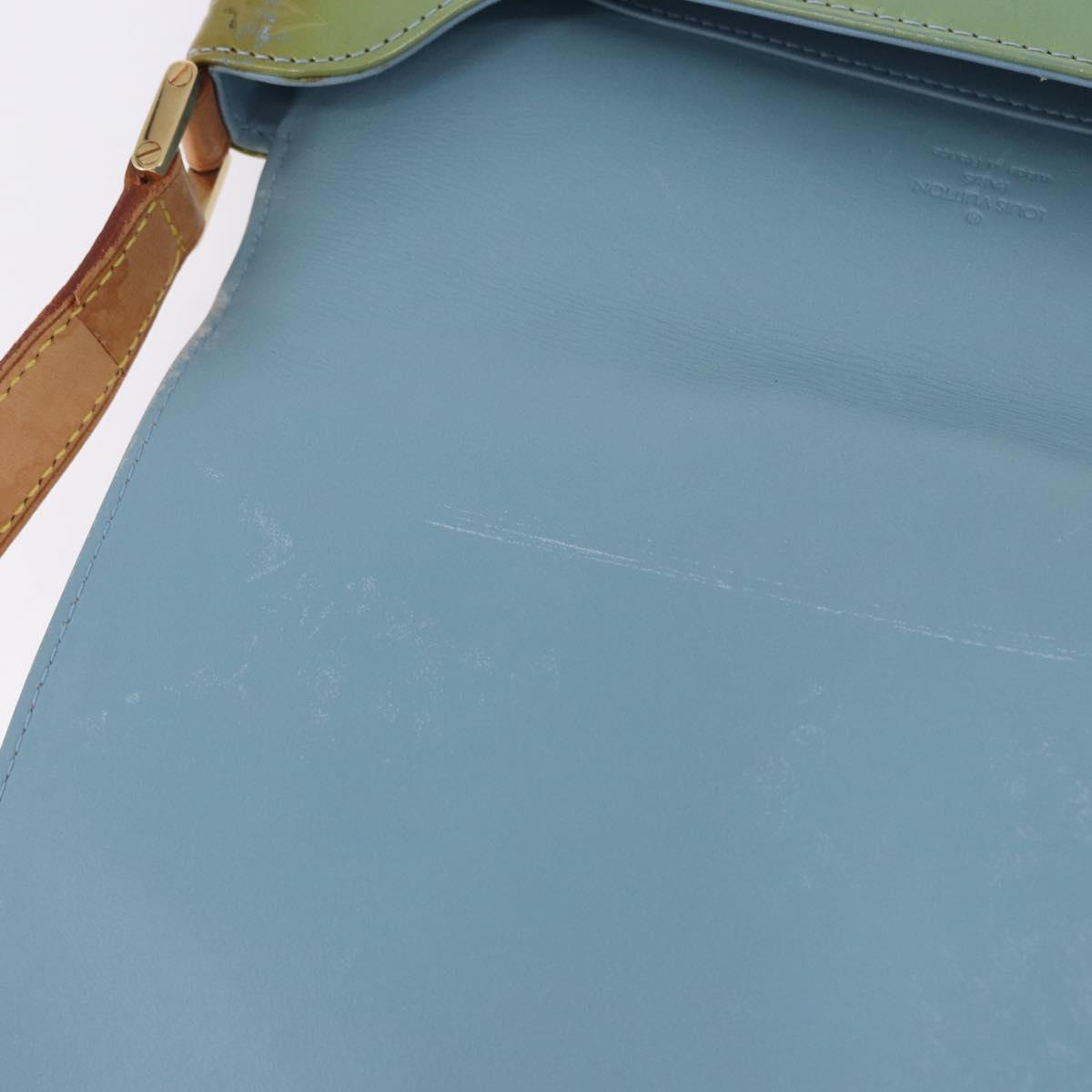 LOUIS VUITTON Monogram Vernis Thompson Street Bag Baby Blue M91009 Auth ep15797