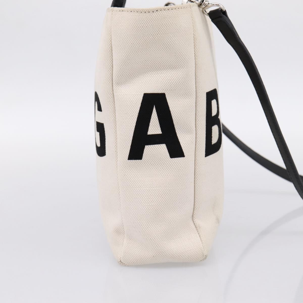 BALENCIAGA Everyday Tote Bag Canvas 2way White Black 544459 Auth ep15802