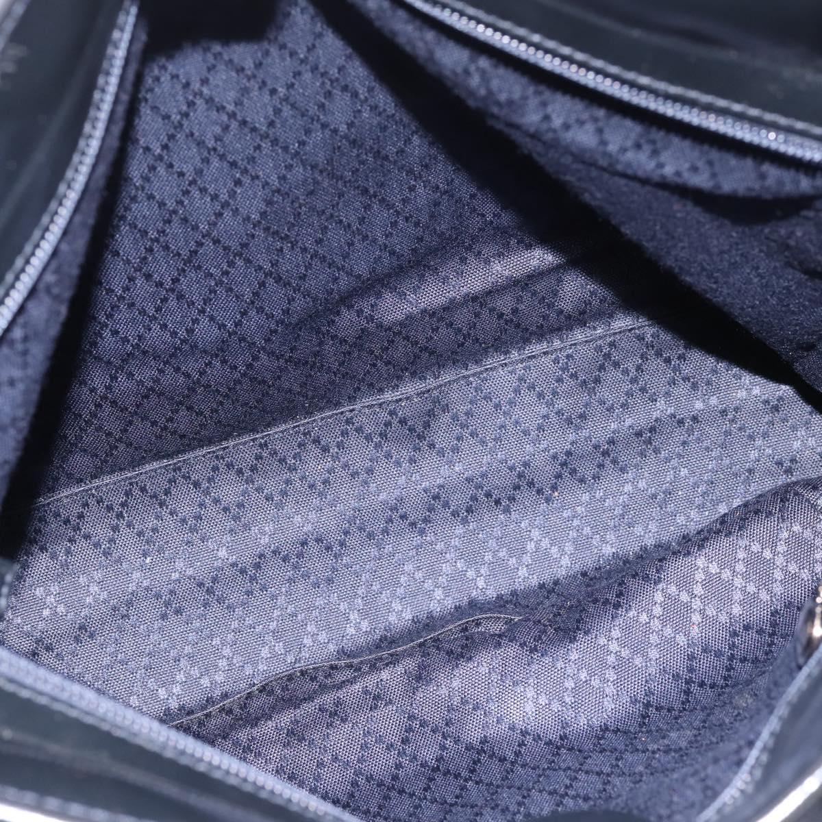 GUCCI Hand Bag Nylon Navy Silver 002 2123 0457 Auth ep15803