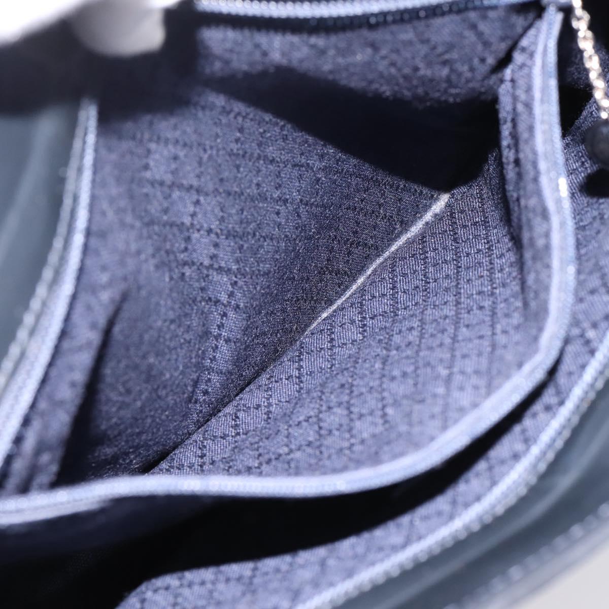 GUCCI Hand Bag Nylon Navy Silver 002 2123 0457 Auth ep15803