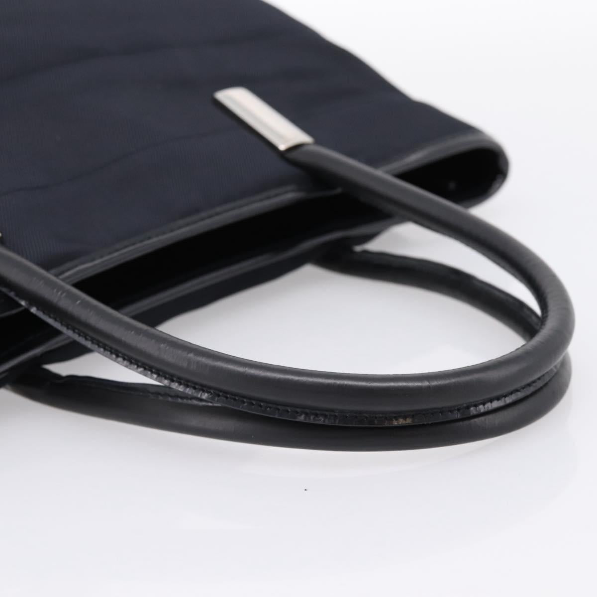 GUCCI Hand Bag Nylon Navy Silver 002 2123 0457 Auth ep15803