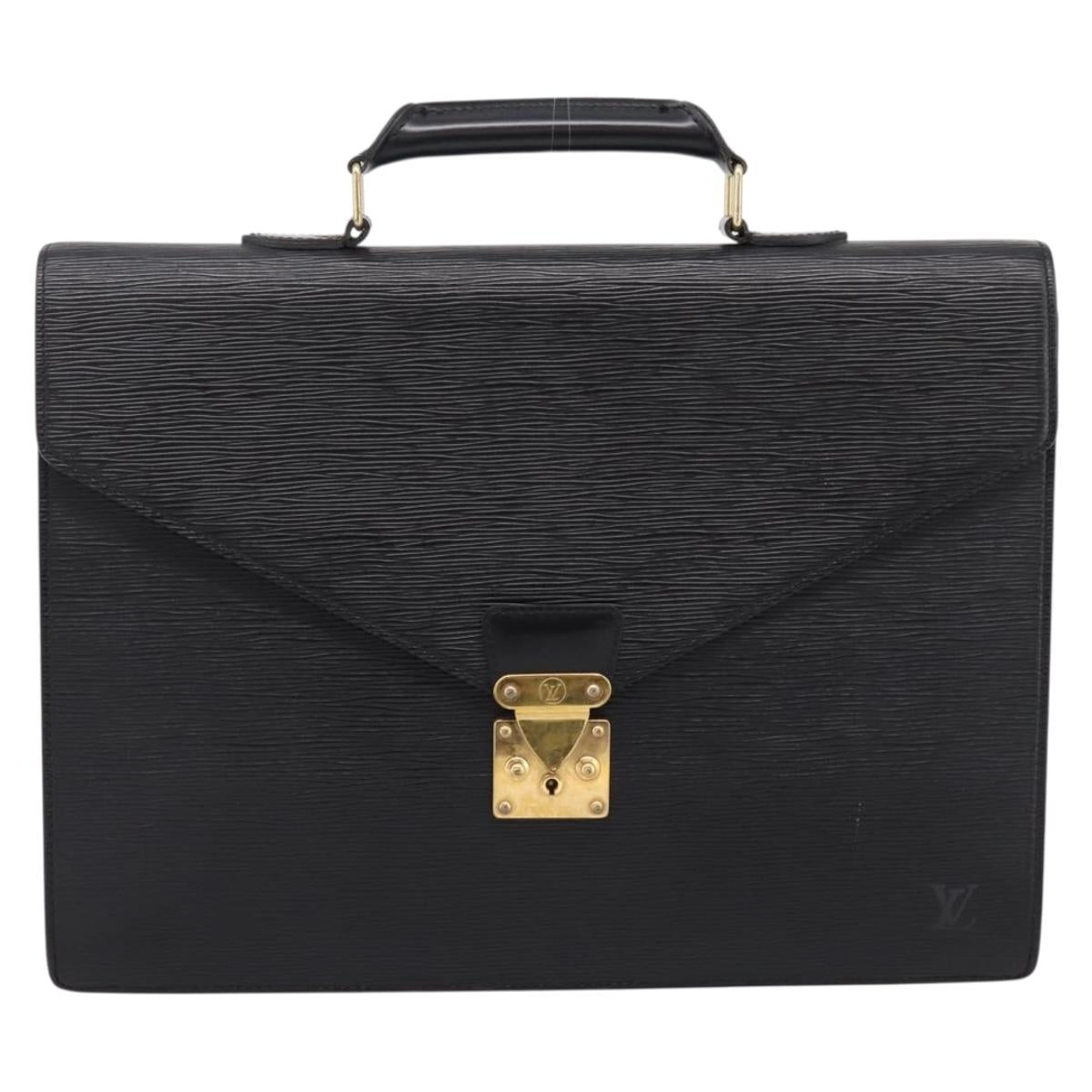 LOUIS VUITTON Epi Serviette Conseiller Briefcase Black M54422 LV Auth ep15809A
