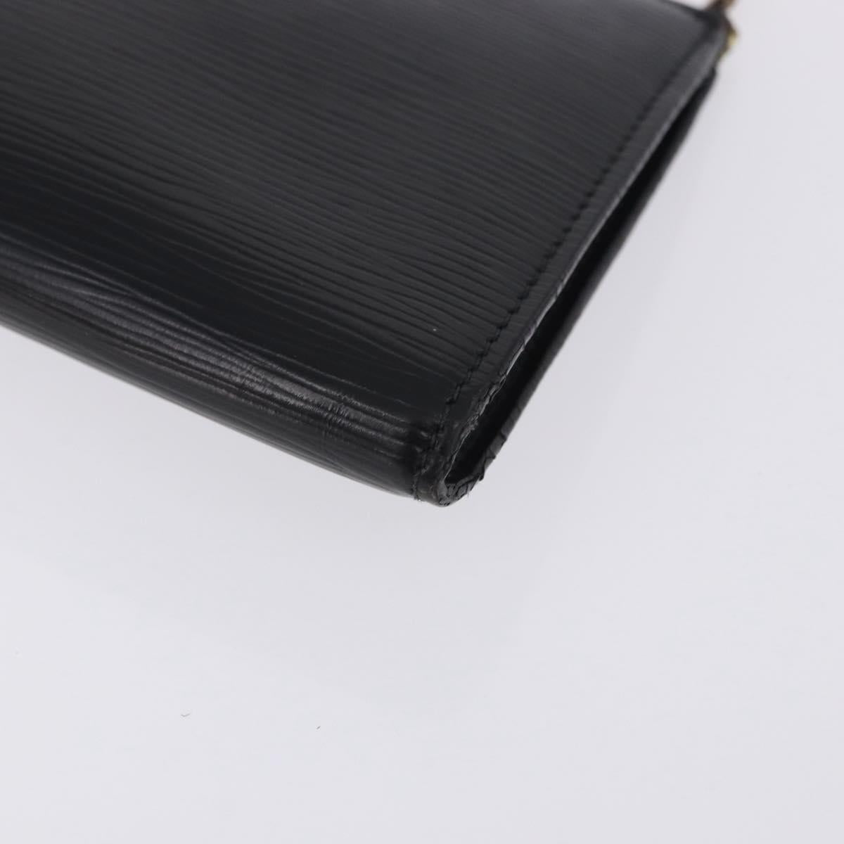 LOUIS VUITTON Epi Pochette Accessoires Accessory Pouch Black M52982 Auth ep15820