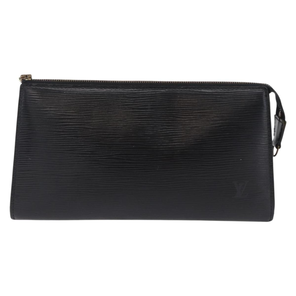 LOUIS VUITTON Epi Pochette Accessoires Accessory Pouch Black M52982 Auth ep15820