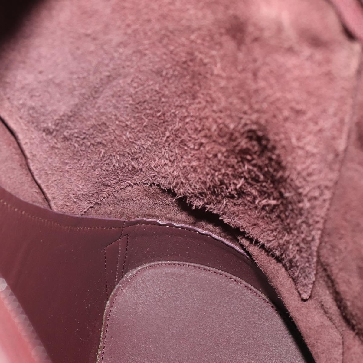 LOEWE Backpack Leather Bordeaux Gold Tone Auth ep15823