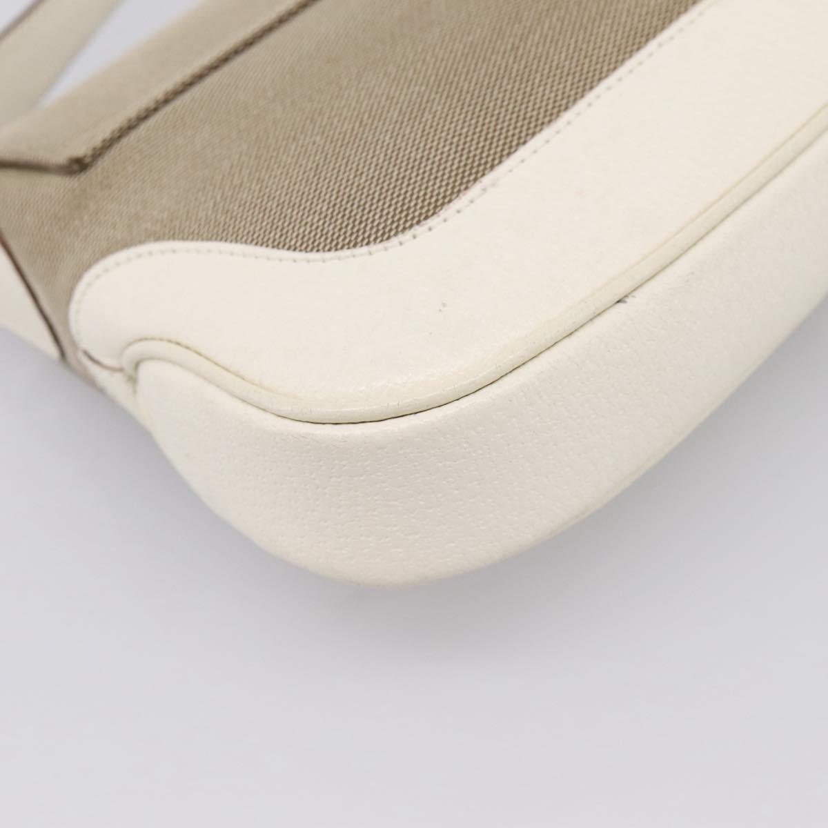 GUCCI Jackie Shoulder Bag Canvas Beige Silver 001 3824 Auth ep15824A