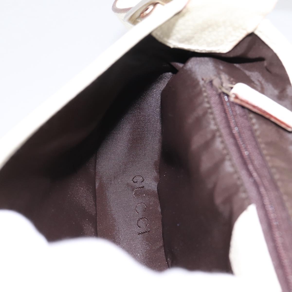 GUCCI Jackie Shoulder Bag Canvas Beige Silver 001 3824 Auth ep15824A