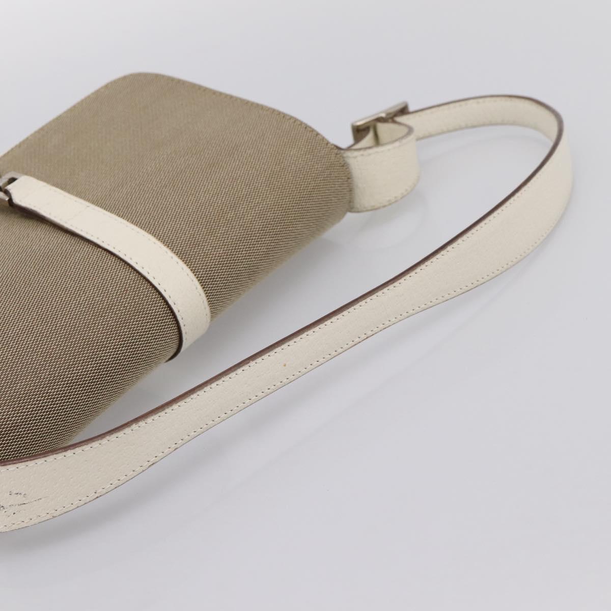 GUCCI Jackie Shoulder Bag Canvas Beige Silver 001 3824 Auth ep15824A