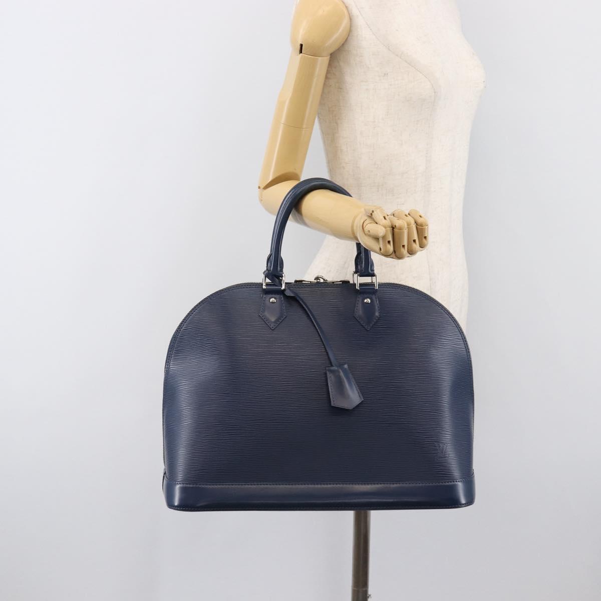 LOUIS VUITTON Epi Alma GM Hand Bag Andigo Blue M40628 LV Auth ep15831