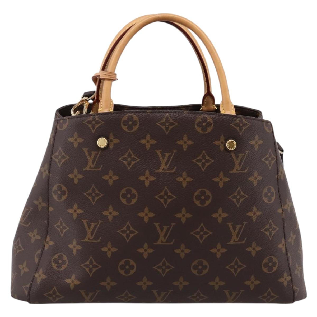 LOUIS VUITTON Monogram Montaigne MM Tote Bag 2way M41056 LV Auth ep15832V