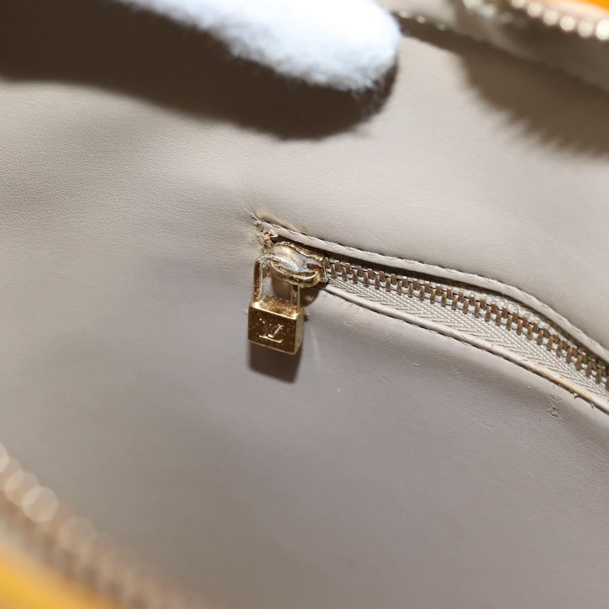 LOUIS VUITTON Monogram Vernis Houston Hand Bag Beige M91004 LV Auth ep15845