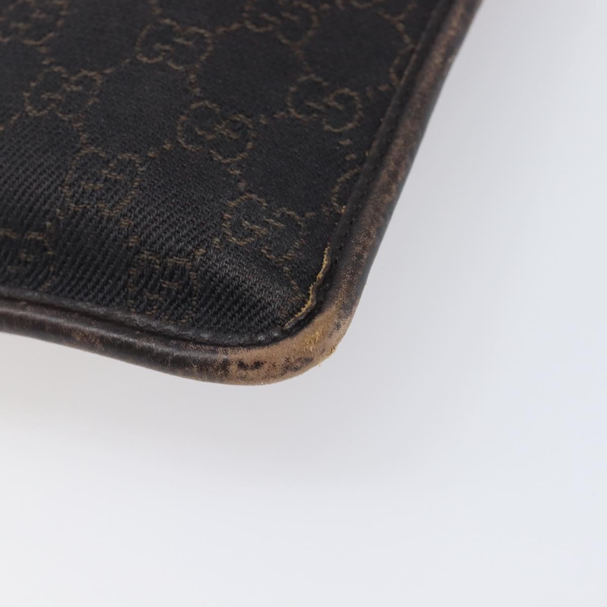 GUCCI GG Canvas Shoulder Bag Black Silver 27639 Auth ep15846