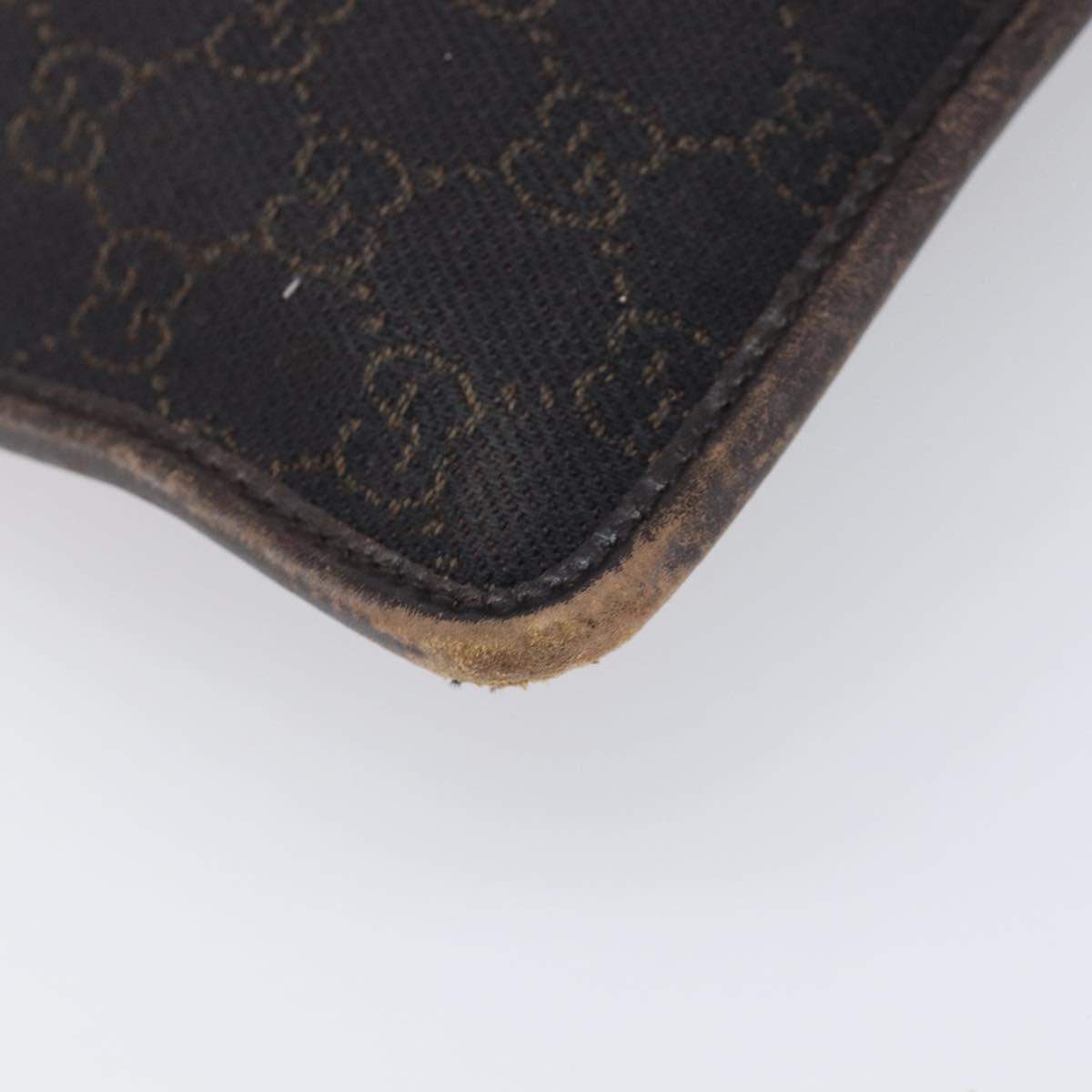 GUCCI GG Canvas Shoulder Bag Black Silver 27639 Auth ep15846