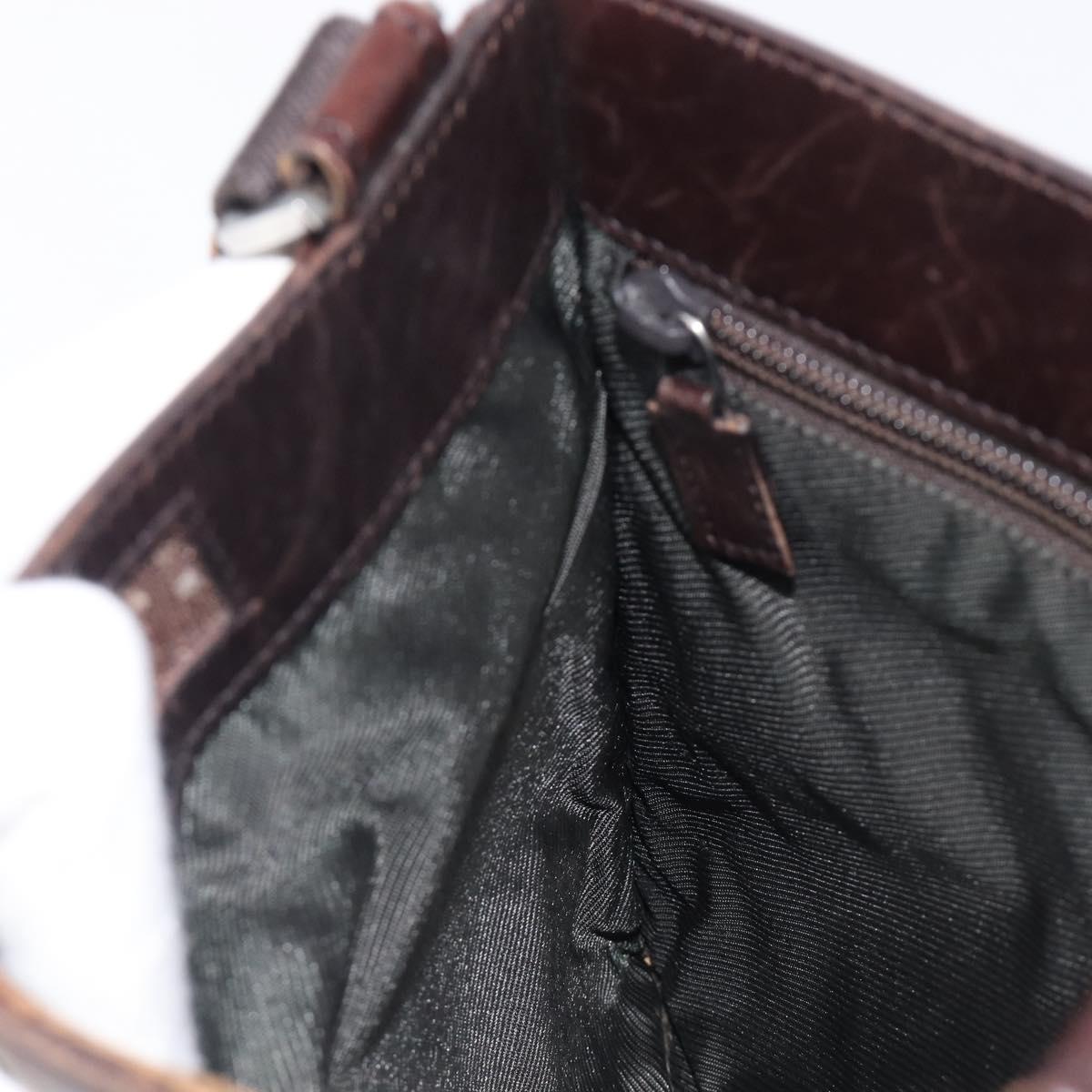 GUCCI GG Canvas Shoulder Bag Black Silver 27639 Auth ep15846