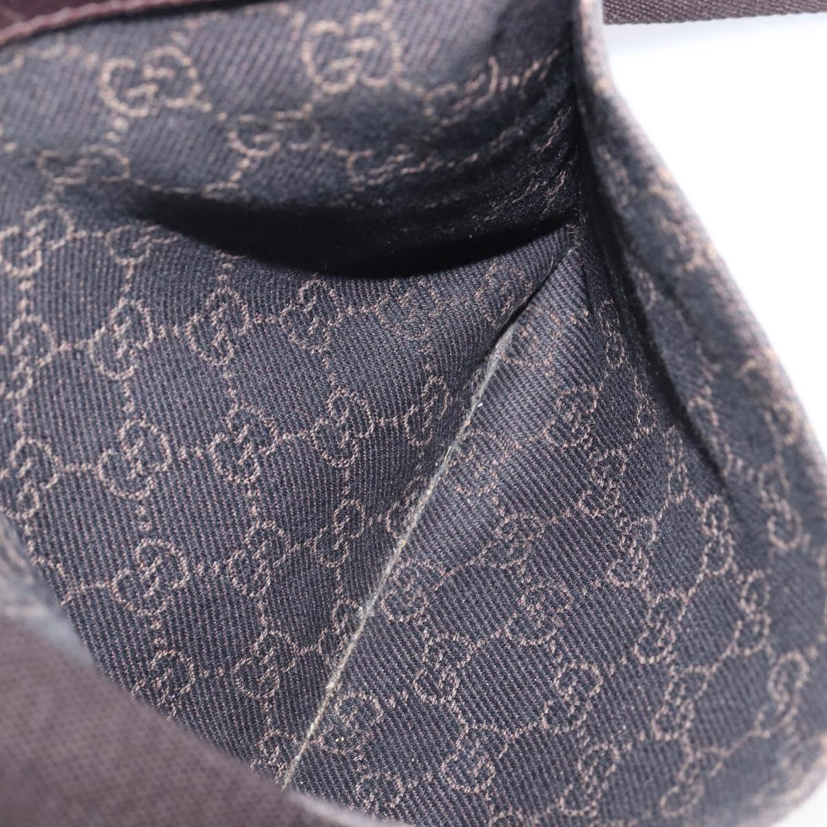 GUCCI GG Canvas Shoulder Bag Black Silver 27639 Auth ep15846