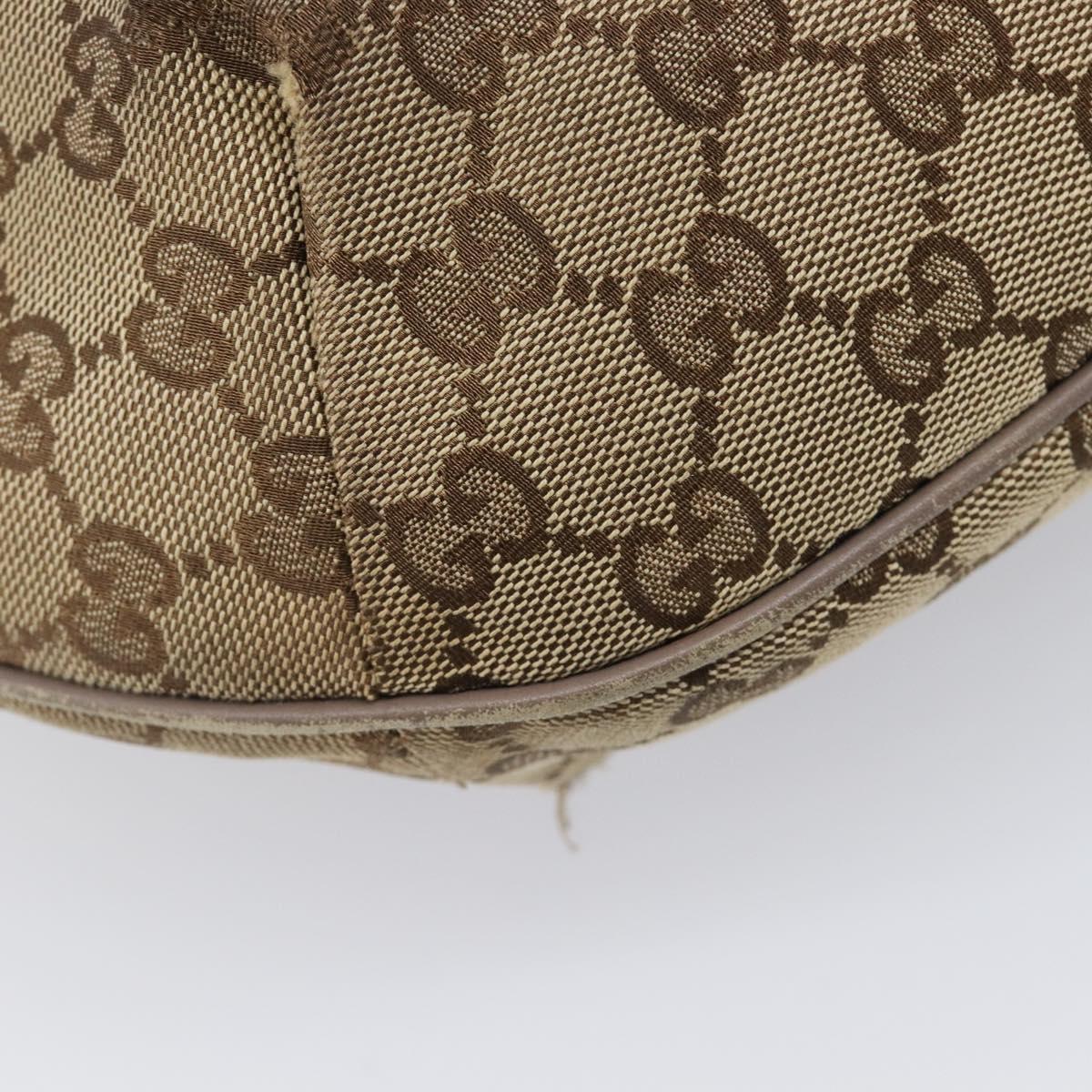 GUCCI GG Canvas Sherry Line Shoulder Bag Beige Gold 181092 Auth ep15849