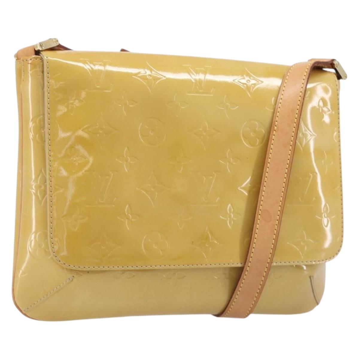 LOUIS VUITTON Monogram Vernis Thompson Street Bag Beige M91301 LV Auth ep15853A