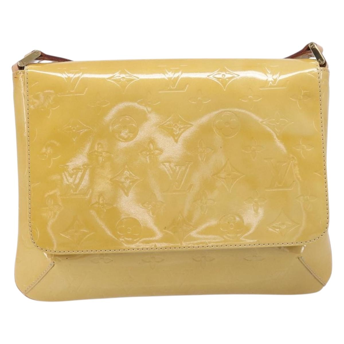 LOUIS VUITTON Monogram Vernis Thompson Street Bag Beige M91301 LV Auth ep15853A