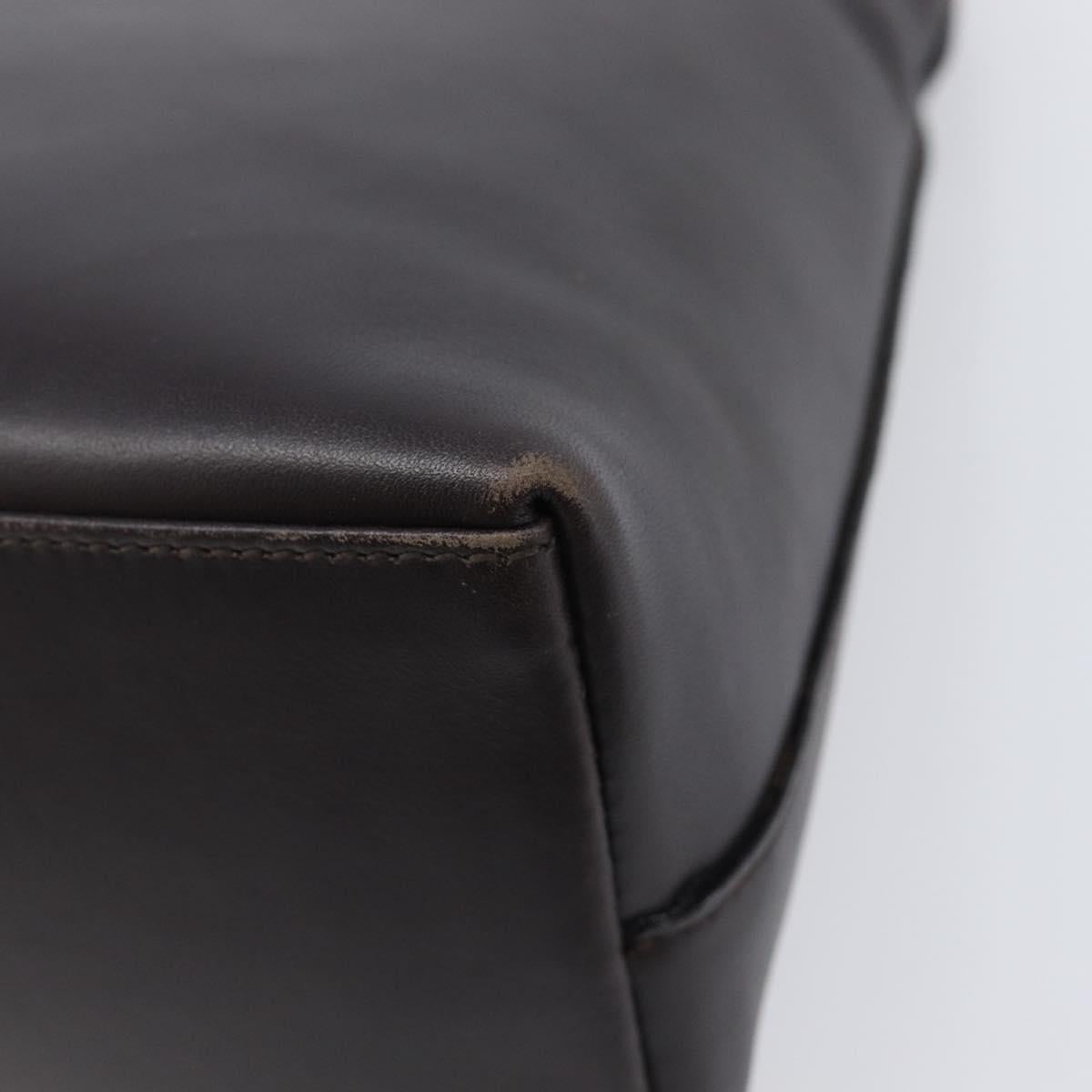 GUCCI Bamboo Hand Bag Leather Dark Brown Gold 001 3008 Auth ep15854