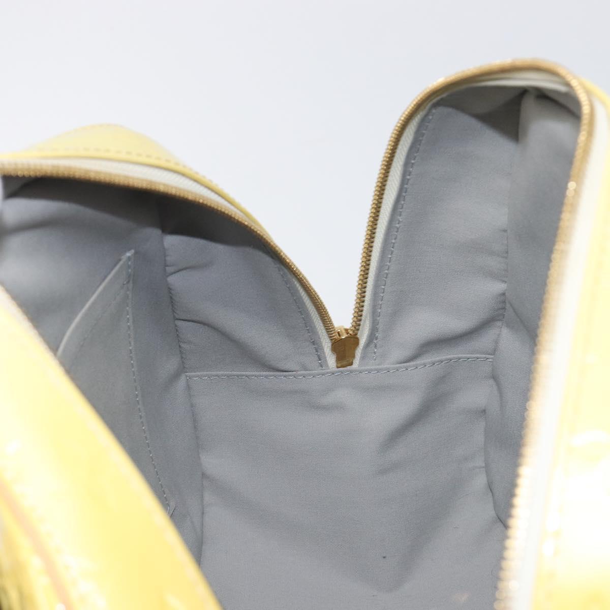 LOUIS VUITTON Monogram Vernis Summit drive Bag Perle M93514 LV Auth ep15866A