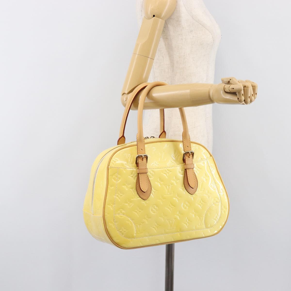 LOUIS VUITTON Monogram Vernis Summit drive Bag Perle M93514 LV Auth ep15866A