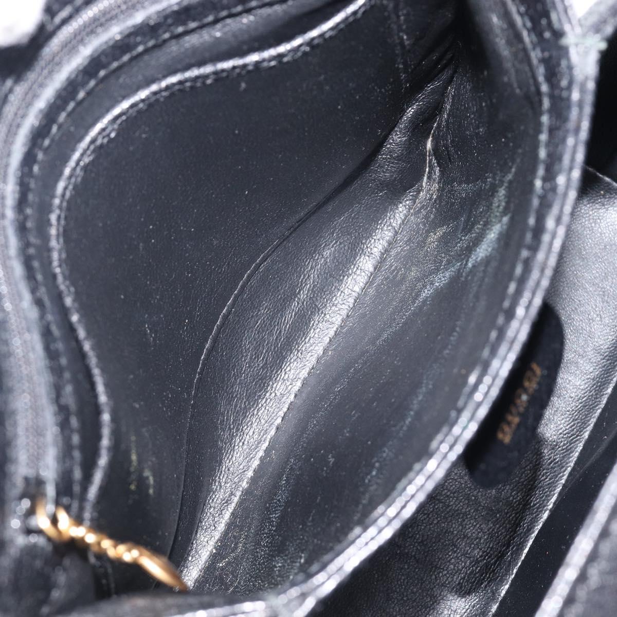 GUCCI Bamboo Hand Bag Leather Black Gold 000 926 0175 Auth ep15867A