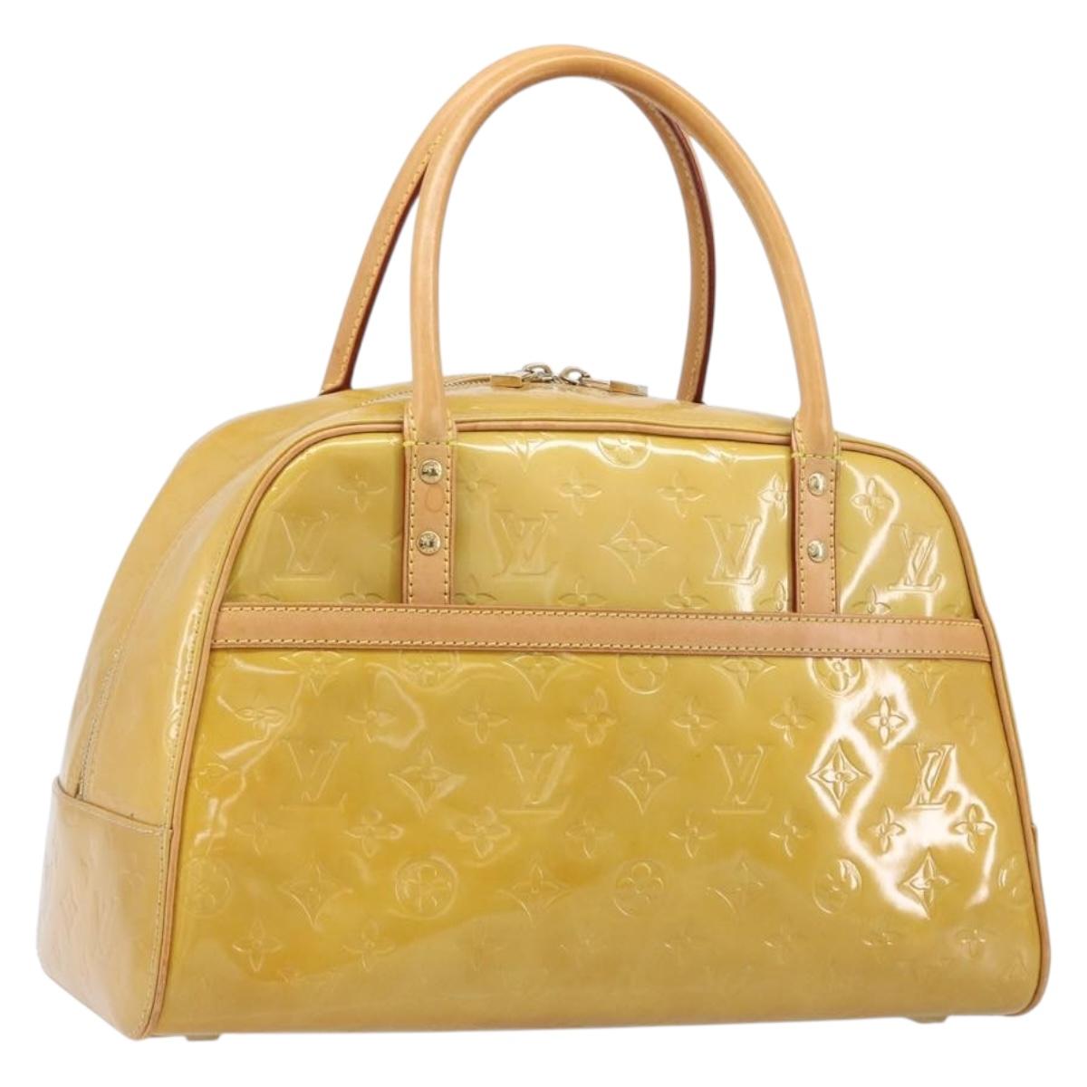 LOUIS VUITTON Monogram Vernis Tompkins Square Bag Beige M91149 LV Auth ep15870
