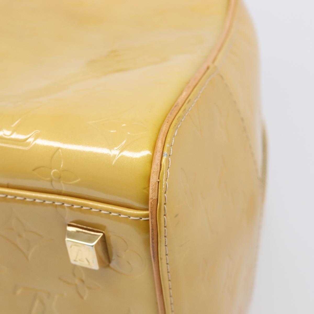 LOUIS VUITTON Monogram Vernis Tompkins Square Bag Beige M91149 LV Auth ep15870