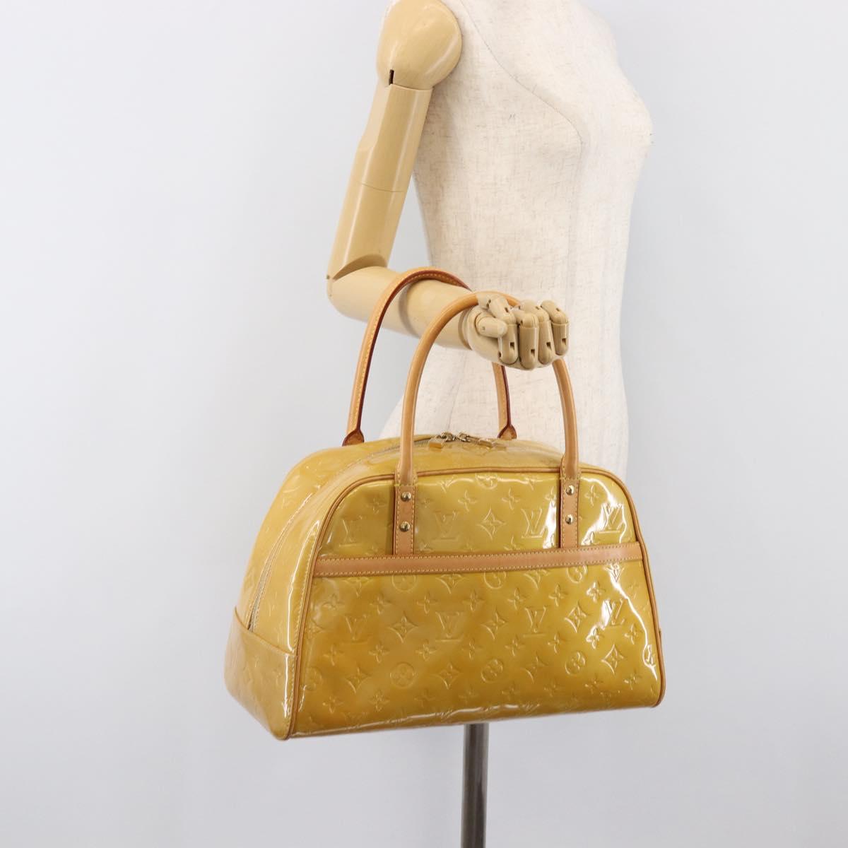 LOUIS VUITTON Monogram Vernis Tompkins Square Bag Beige M91149 LV Auth ep15870