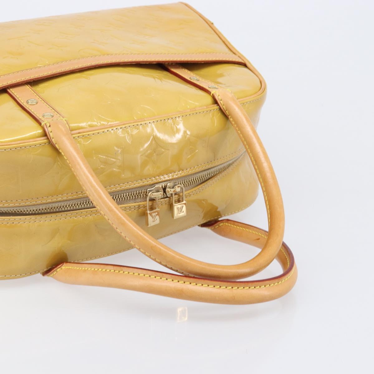 LOUIS VUITTON Monogram Vernis Tompkins Square Bag Beige M91149 LV Auth ep15870