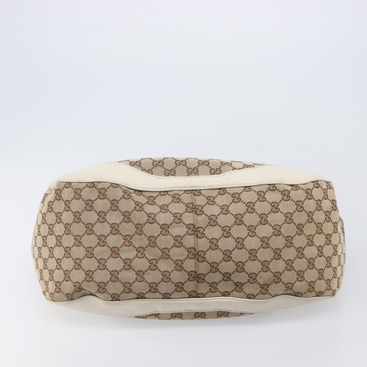 GUCCI GG Canvas Shoulder Bag Beige Gold 203504 Auth ep15878