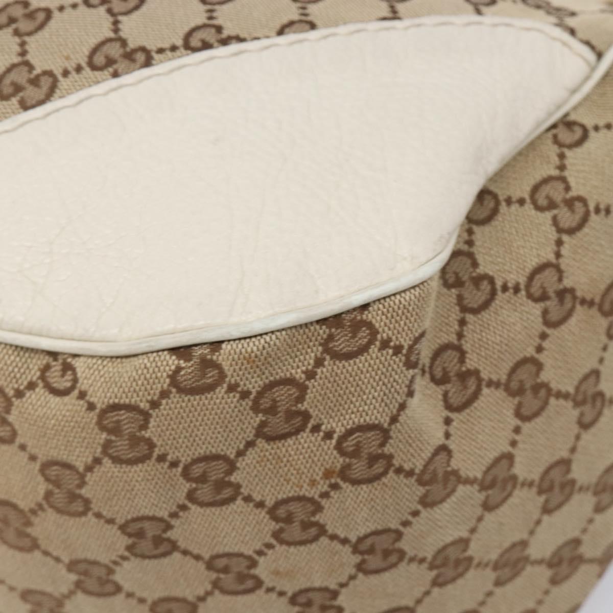GUCCI GG Canvas Shoulder Bag Beige Gold 203504 Auth ep15878